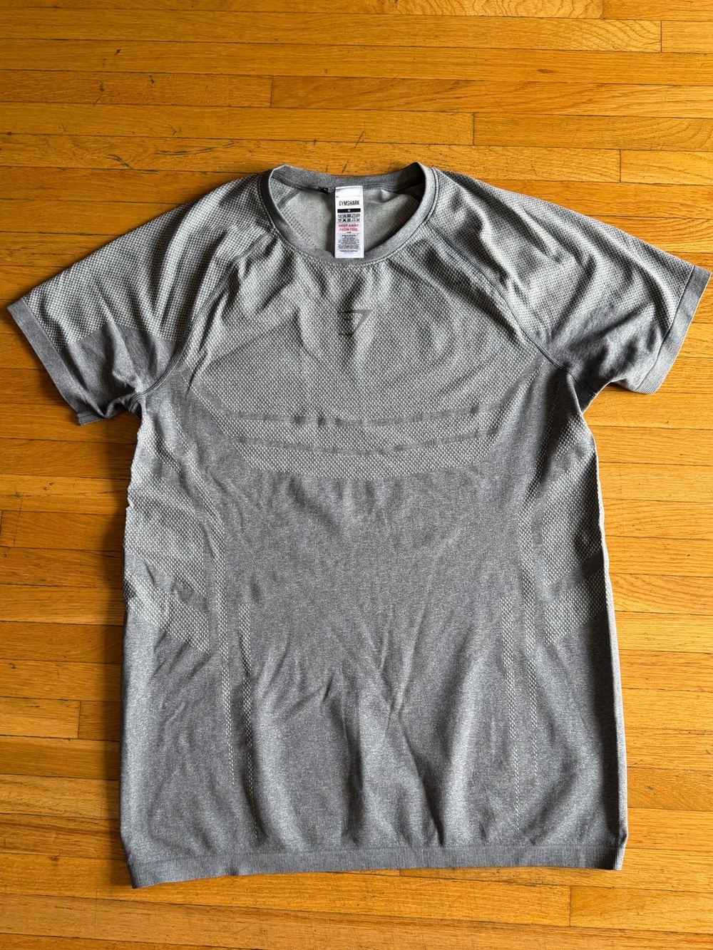 Gymshark Men's Gray elite Seamless onyx Performance Short-Sleeve Tee